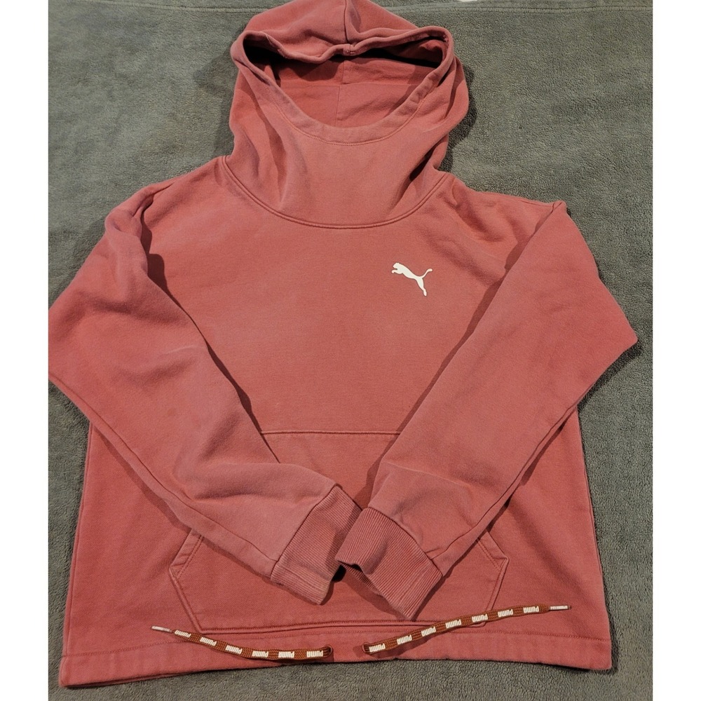 PUMA Pink Mock Neck Pullover Long Sleeve Sweatshirt Women's Running Small